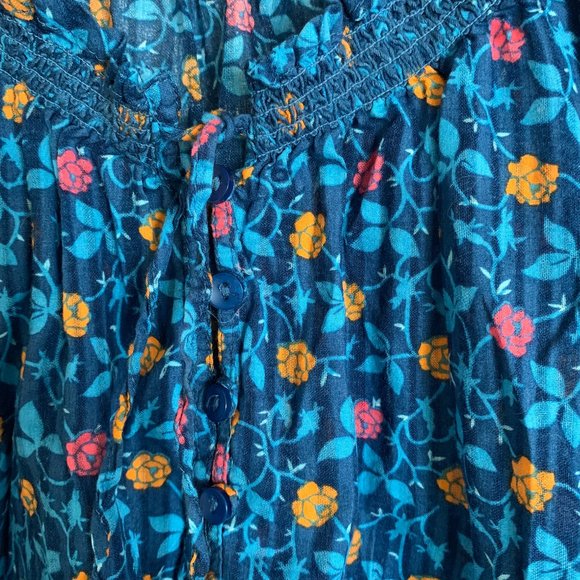 ⭐️2 /$12⭐️ Bluenotes Floral Top, Cotton, Size S - Picture 3 of 4